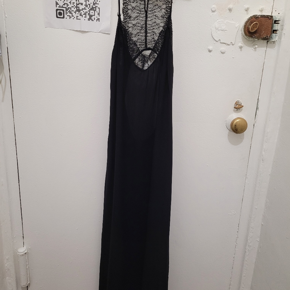 Black lace maxi dress